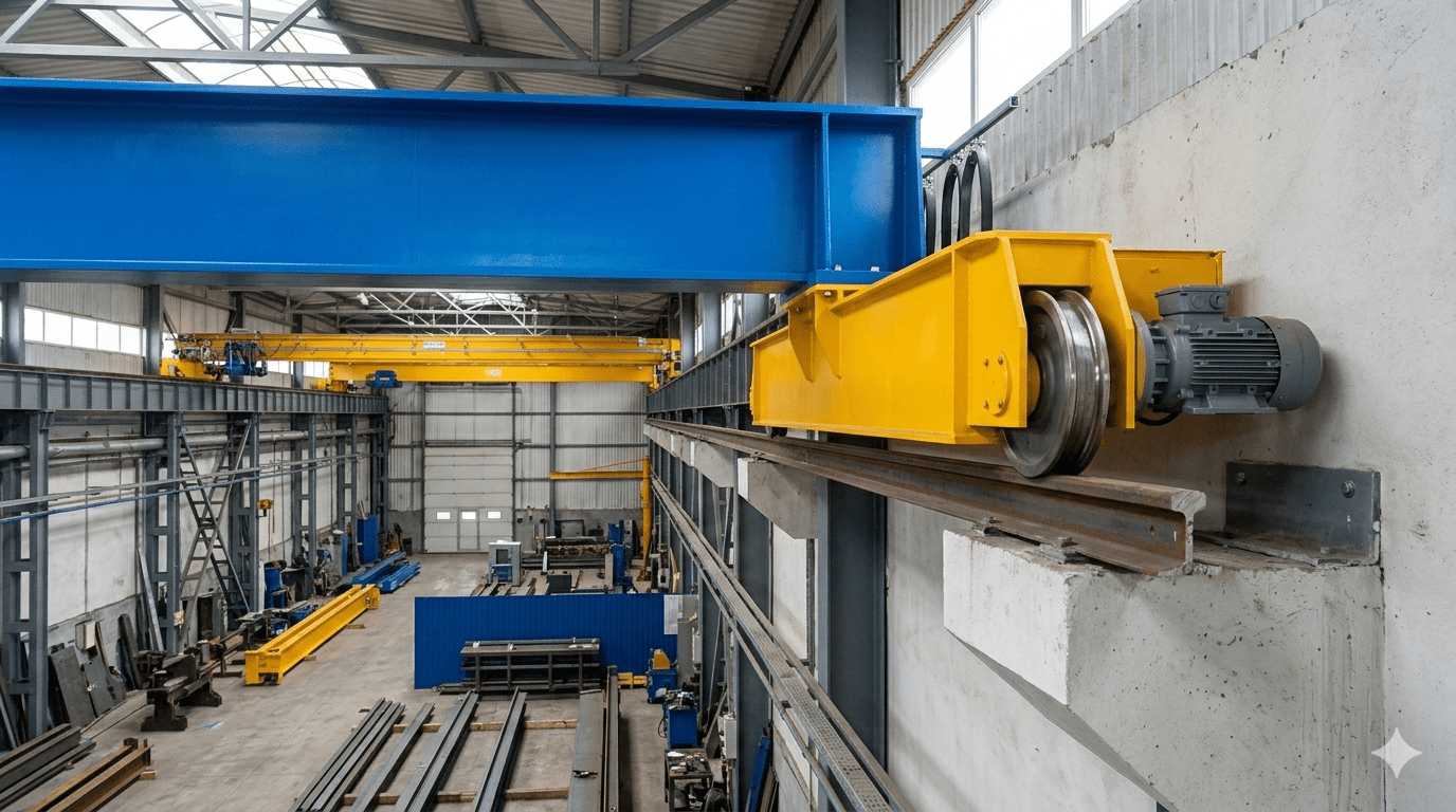 Кінцева опорна балка від виробника, що є частиною конструкції підвісного крана